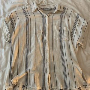 Thread and supply striped button down shirt